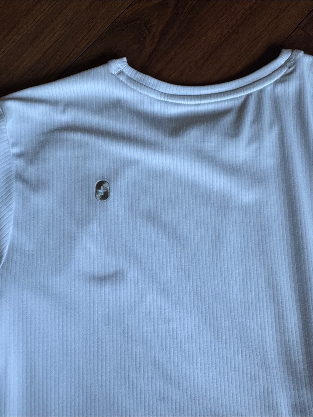 Figs White Ribbed Crewneck Long Sleeve Top - Picture 4 of 6